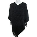 Knitted Acrylic Wholesale Poncho for Women